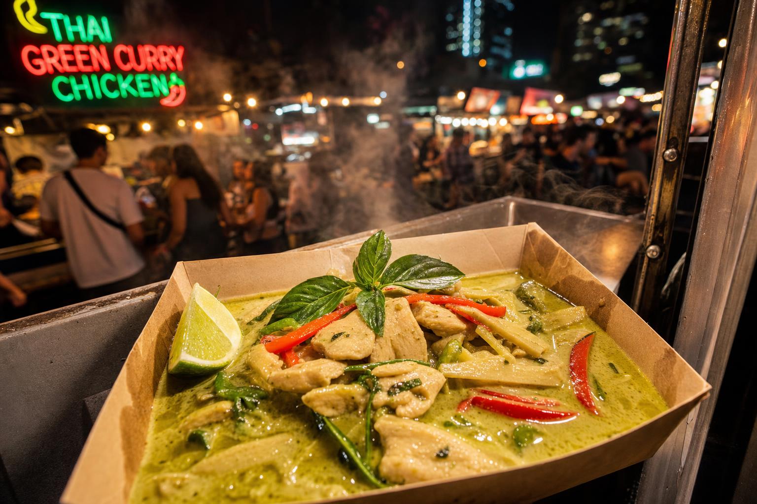 Zielone curry z kurczakiem