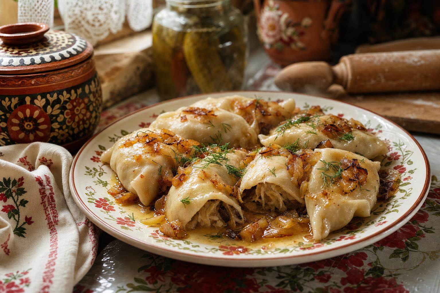 Pierogi z kapustą i grzybami
